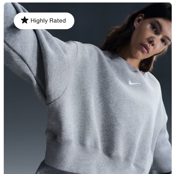 Nike Sportswear Phoenix Fleece Cropped - Grey - Picture 1 of 2
